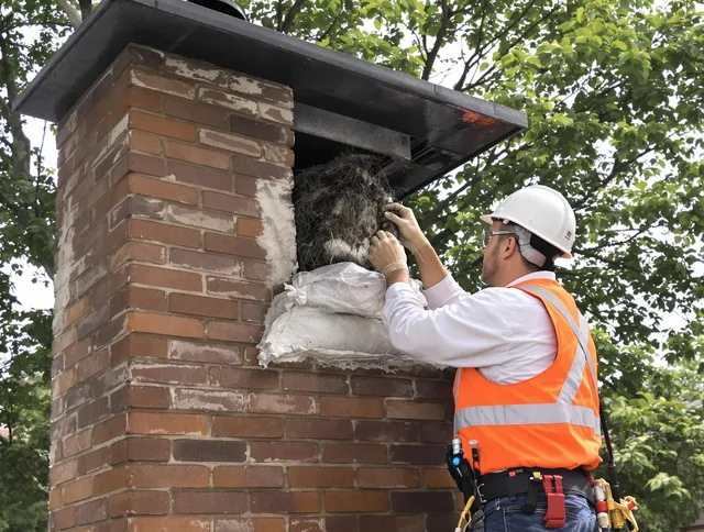 Humane removal of debris and animals by New London Chimney Sweep in New London, CT
