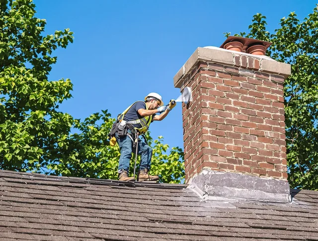 New London Chimney Sweep performing an inspection with advanced tools in New London, CT