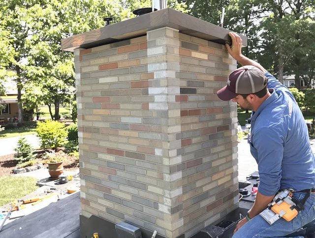 New London Chimney Sweep completing a modern chimney remodel in New London, CT