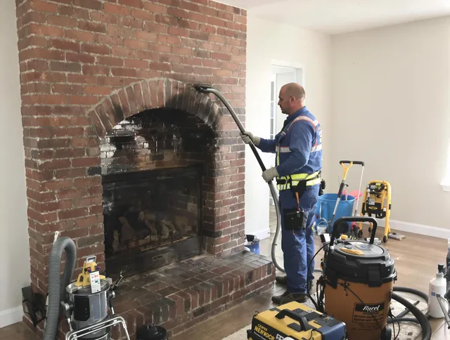 New London Chimney Sweep expert performing detailed chimney sweep in New London, CT