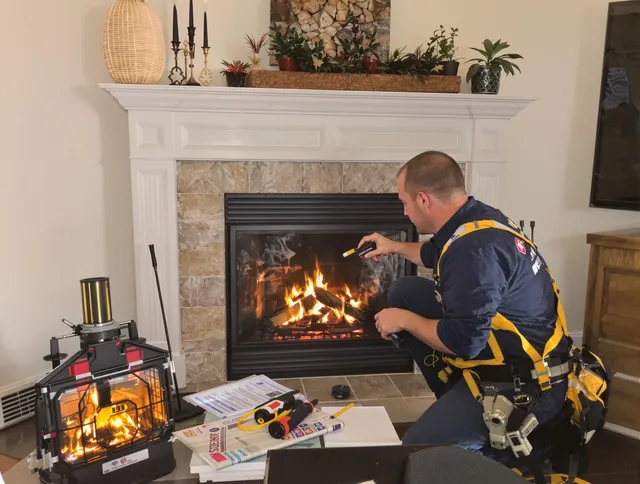 Safety-focused fireplace inspection by New London Chimney Sweep in New London, CT