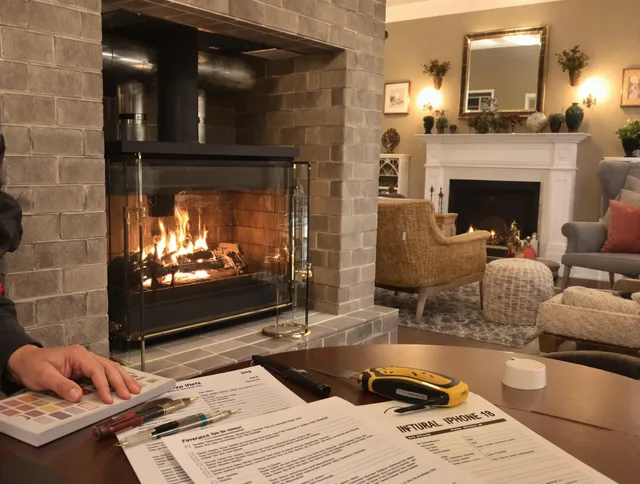 New London Chimney Sweep verifying fireplace safety measures in New London, CT