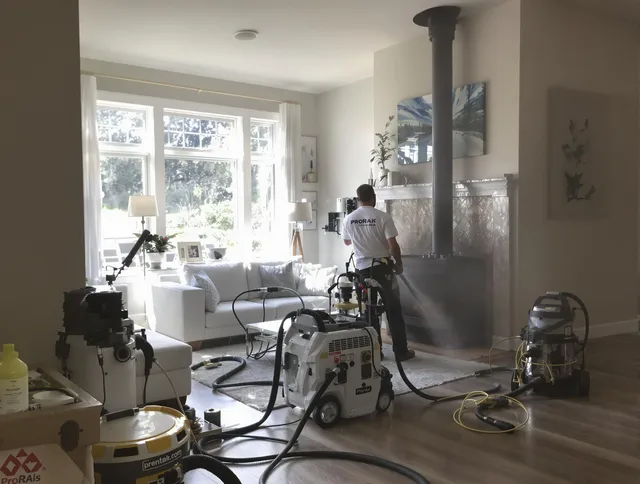 Soot removal service by New London Chimney Sweep for a fireplace in New London, CT